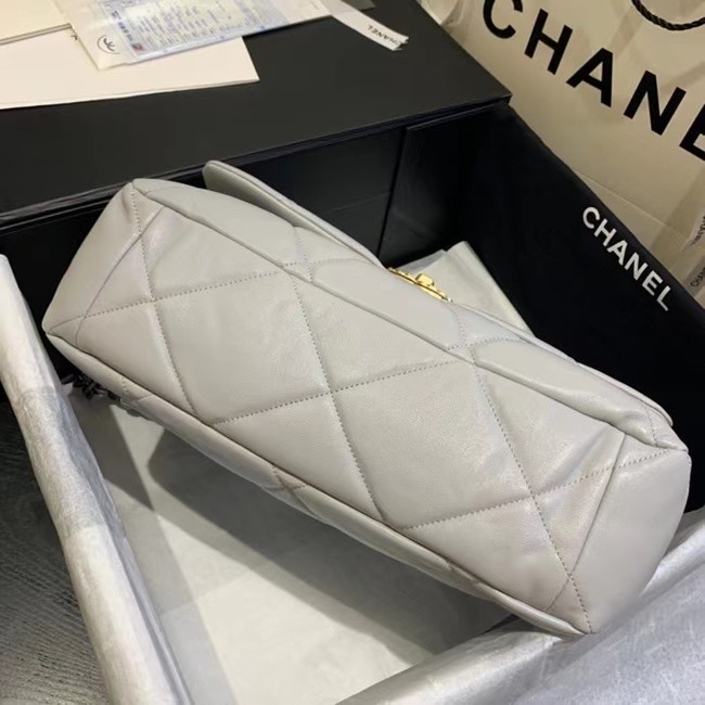 chanel 19 large flap bag AS1161 gray