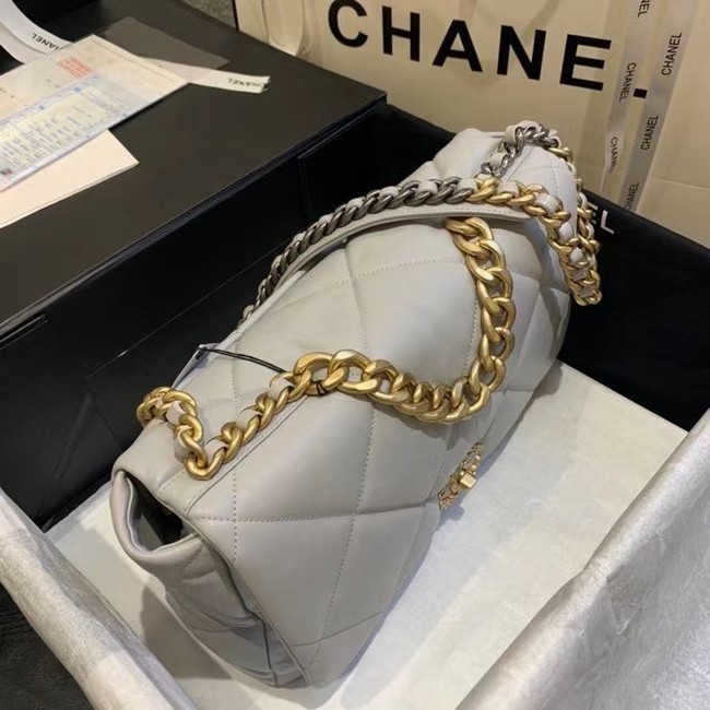 chanel 19 large flap bag AS1161 gray