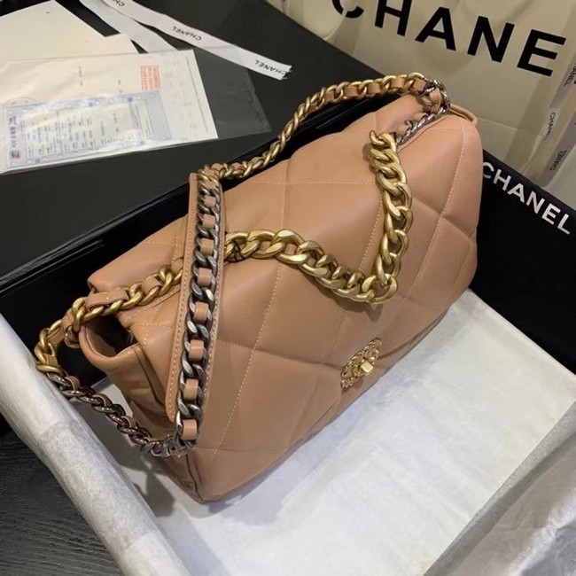 chanel 19 large flap bag AS1161 light pink