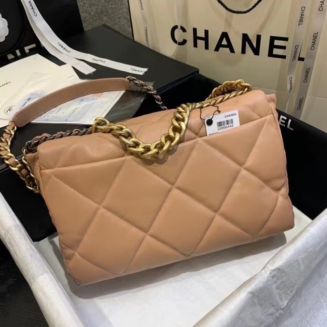 chanel 19 large flap bag AS1162 light pink