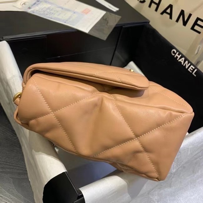 chanel 19 large flap bag AS1162 light pink