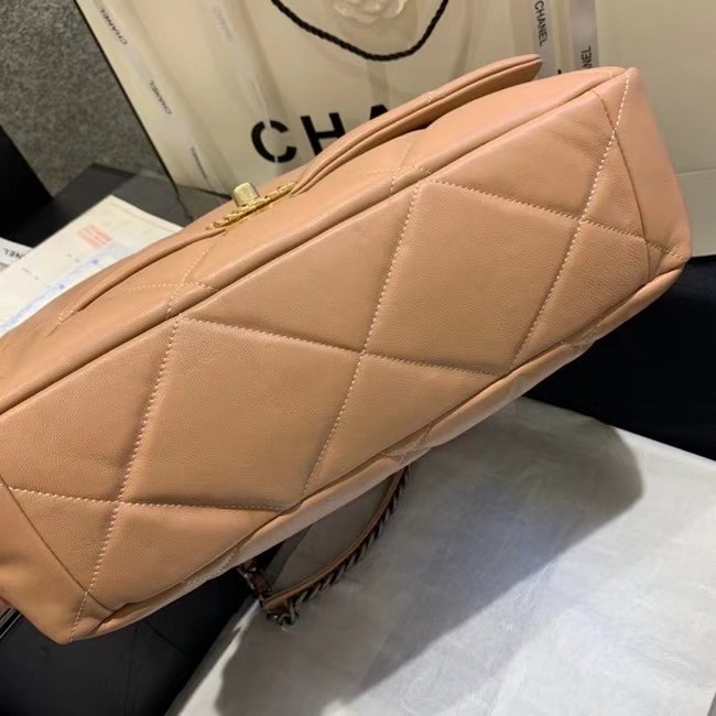 chanel 19 large flap bag AS1162 light pink