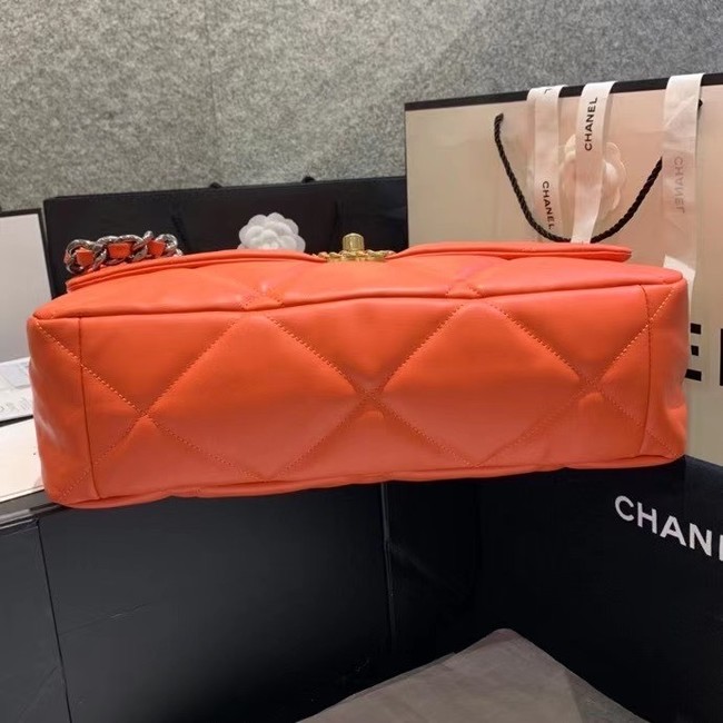 chanel 19 large flap bag AS1162 orange