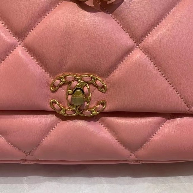 chanel 19 large flap bag AS1162 pink