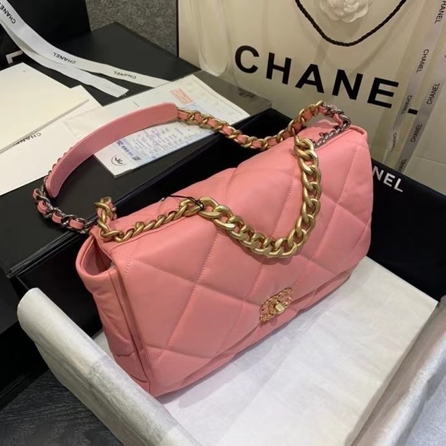 chanel 19 large flap bag AS1161 pink