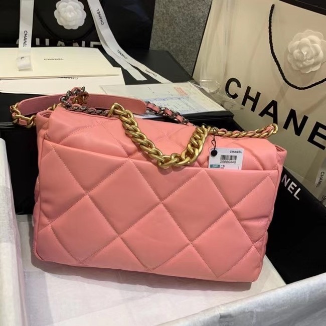 chanel 19 large flap bag AS1161 pink
