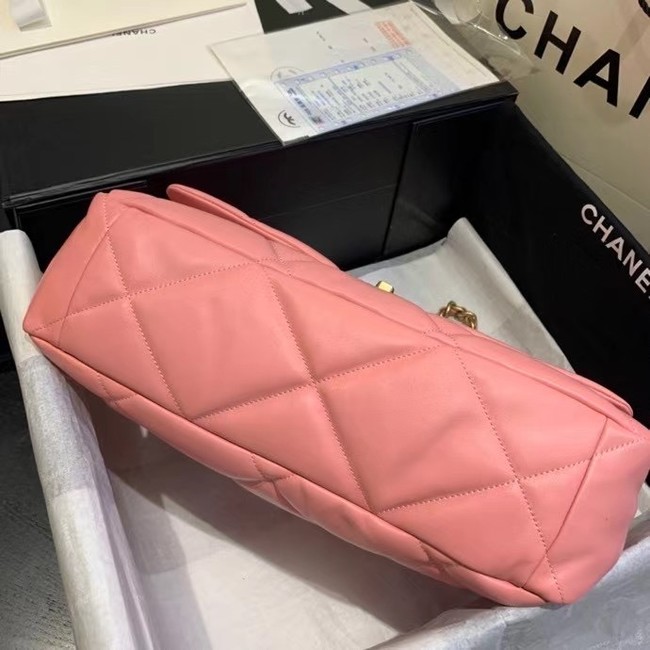 chanel 19 large flap bag AS1161 pink