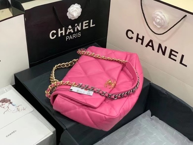 chanel 19 large flap bag AS1162 rose