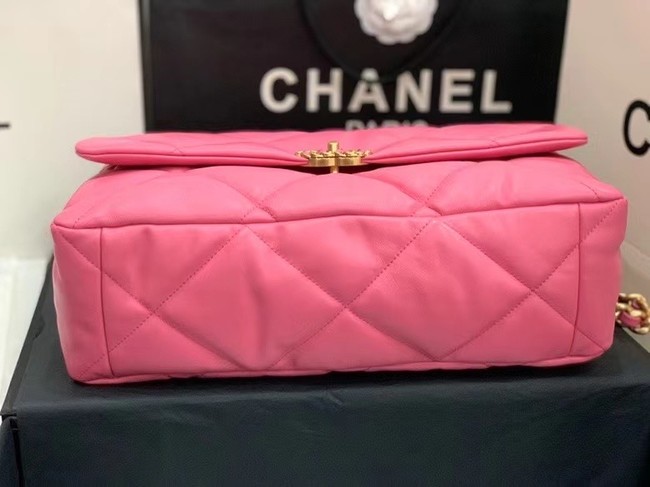 chanel 19 large flap bag AS1162 rose
