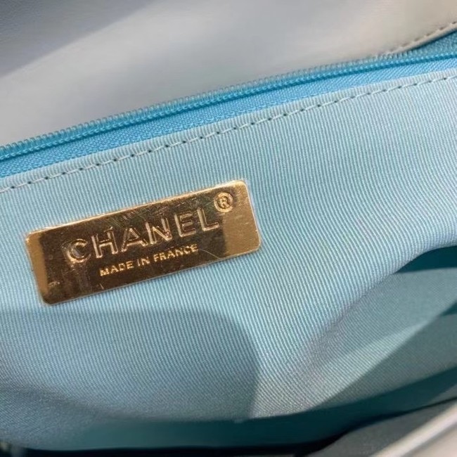 chanel 19 large flap bag AS1161 sky blue