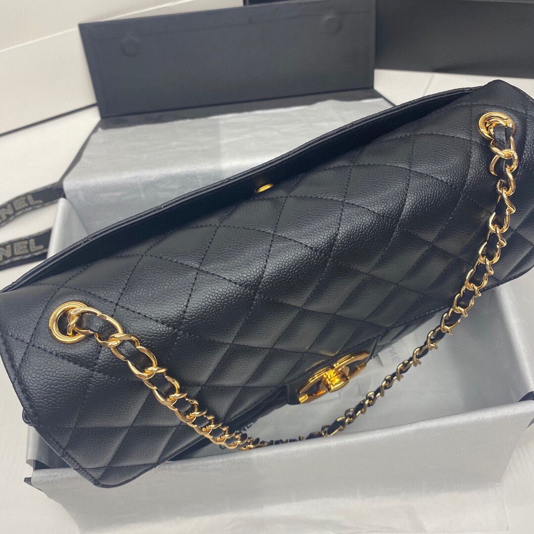 chanel large flap bag  2355 black