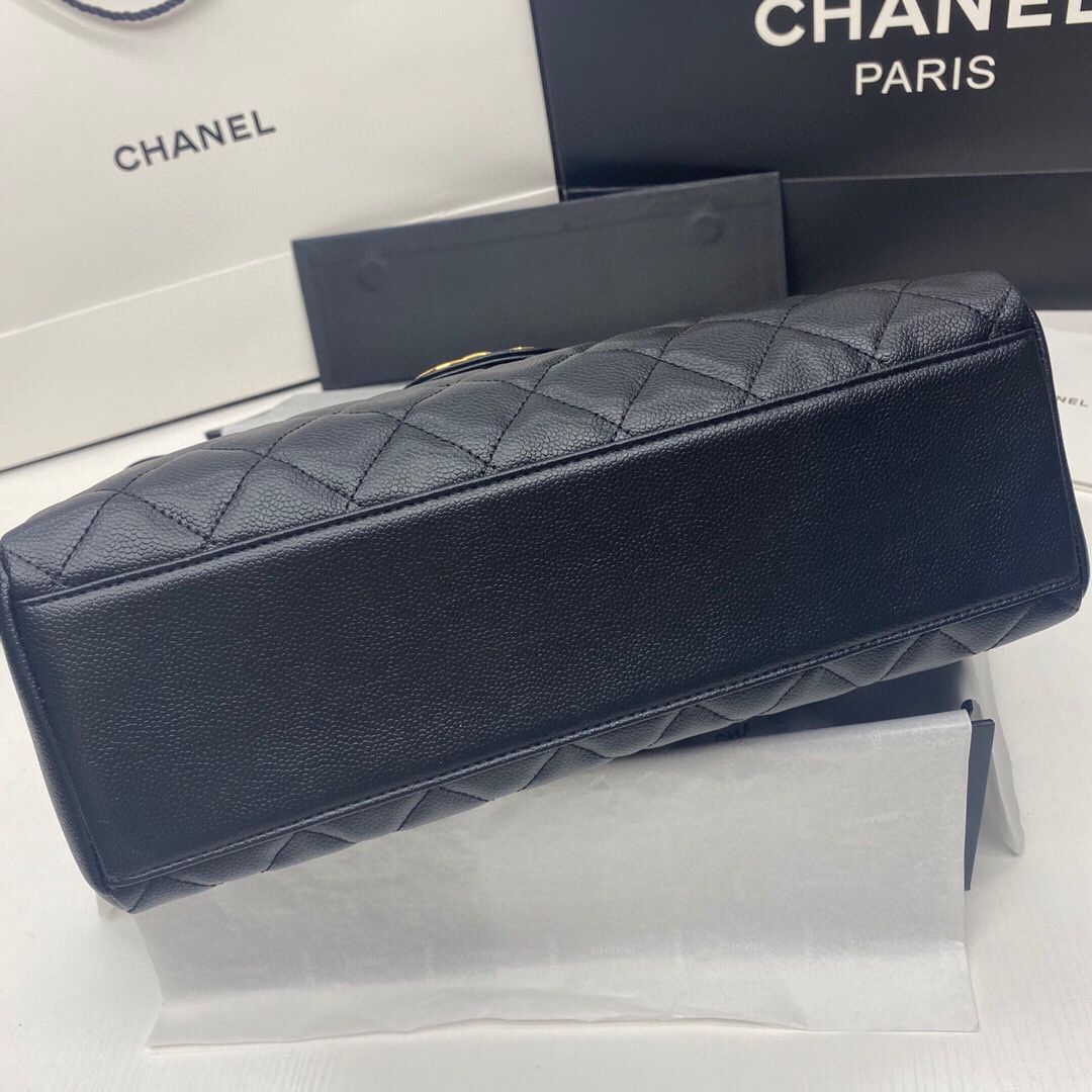 chanel large flap bag  2355 black