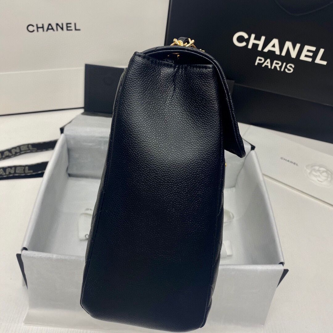 chanel large flap bag  2355 black