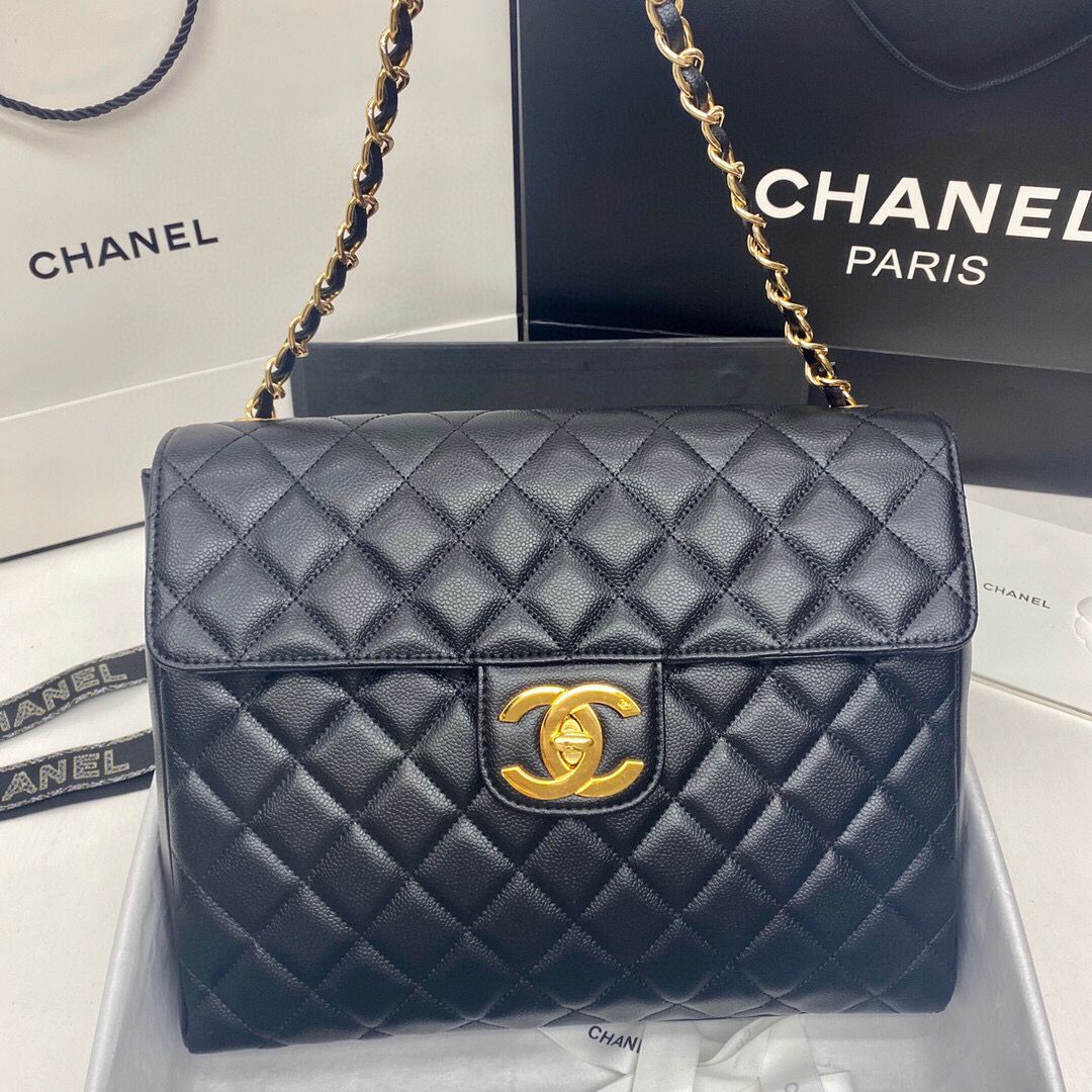 chanel large flap bag 2355 black