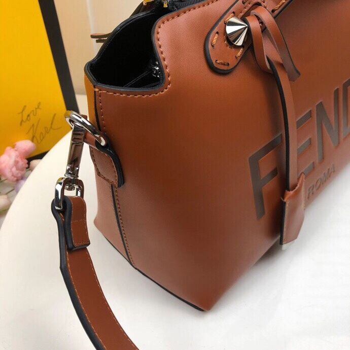 FENDI MEDIUM BY THE WAY leather Boston bag 8BL146A Brown