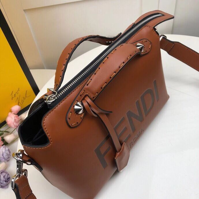 FENDI MEDIUM BY THE WAY leather Boston bag 8BL146A Brown