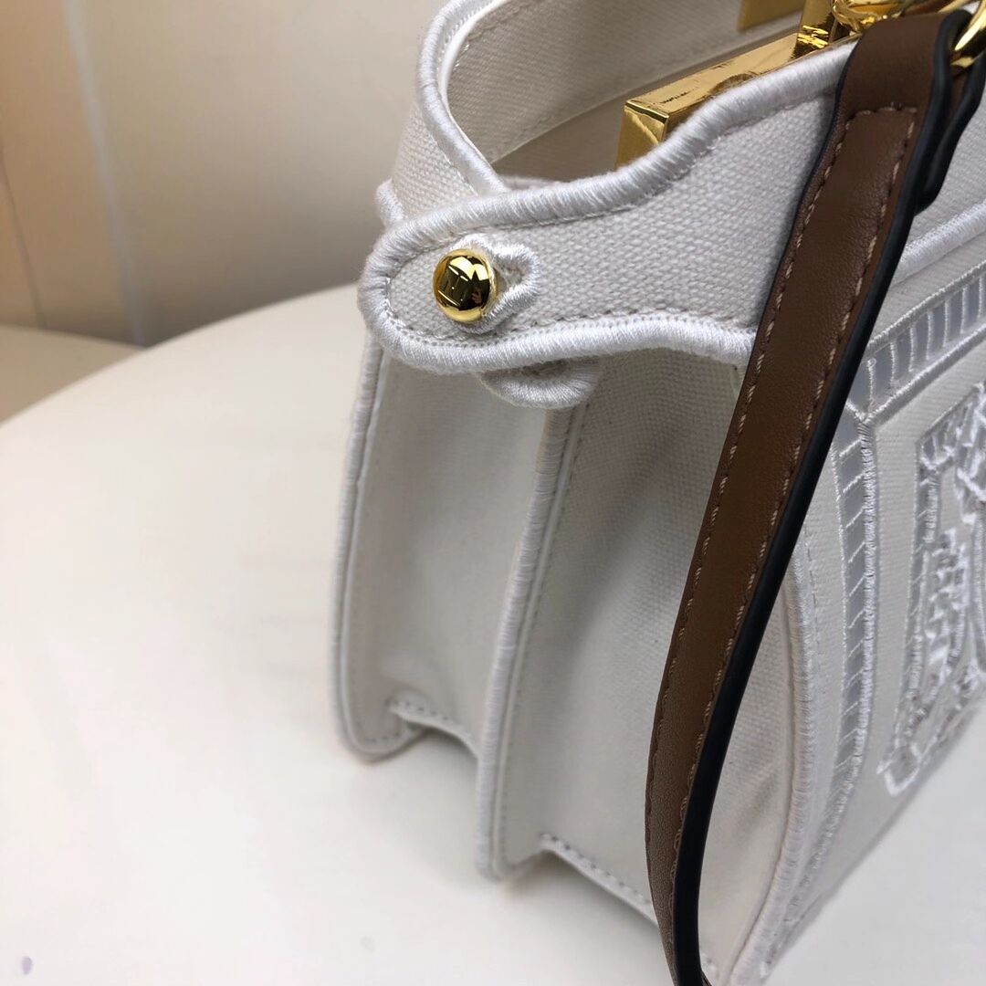 FENDI PEEKABOO ICONIC with white embroidery decoration F6509