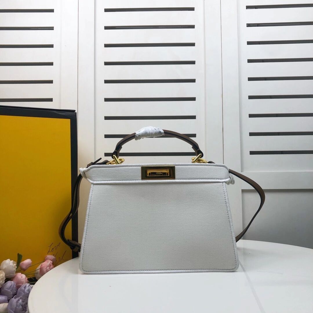 FENDI PEEKABOO ICONIC with white embroidery decoration F6509