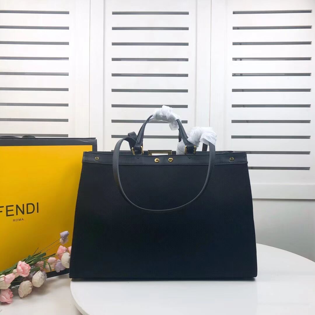 FENDI PEEKABOO X-TOTE canvas bag 8BH374A black