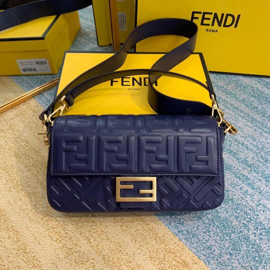 FENDI BAGUETTE Mini Shoulder Bag 8BS017 dark blue