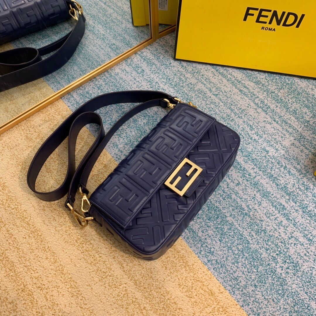  FENDI BAGUETTE Mini Shoulder Bag 8BS017 dark blue
