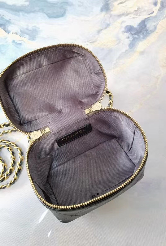 Chanel Lambskin Crystal Calfskin & Gold-Tone Metal AS1889 black 
