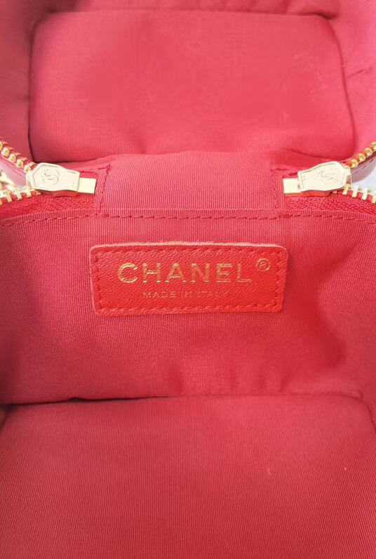 Chanel Lambskin Crystal Calfskin & Gold-Tone Metal AS1889 red