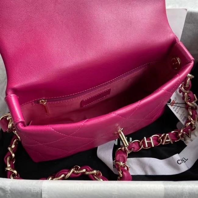 Chanel flap bag Lambskin & Gold-Tone Metal AS2299 rose