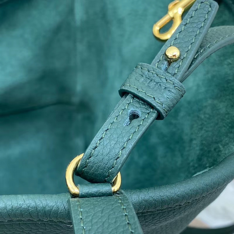 Celine LARGE SOFT BAG IN SUPPLE GRAINED CALFSKIN 55825 blackish green