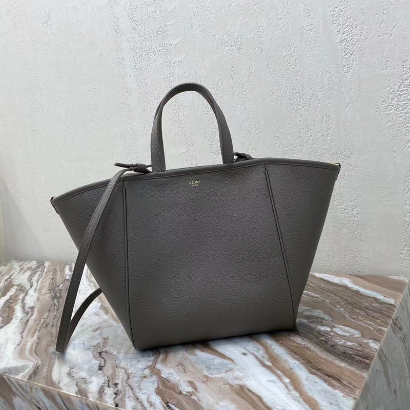 Celine LARGE SOFT BAG IN SUPPLE GRAINED CALFSKIN 55825 gray