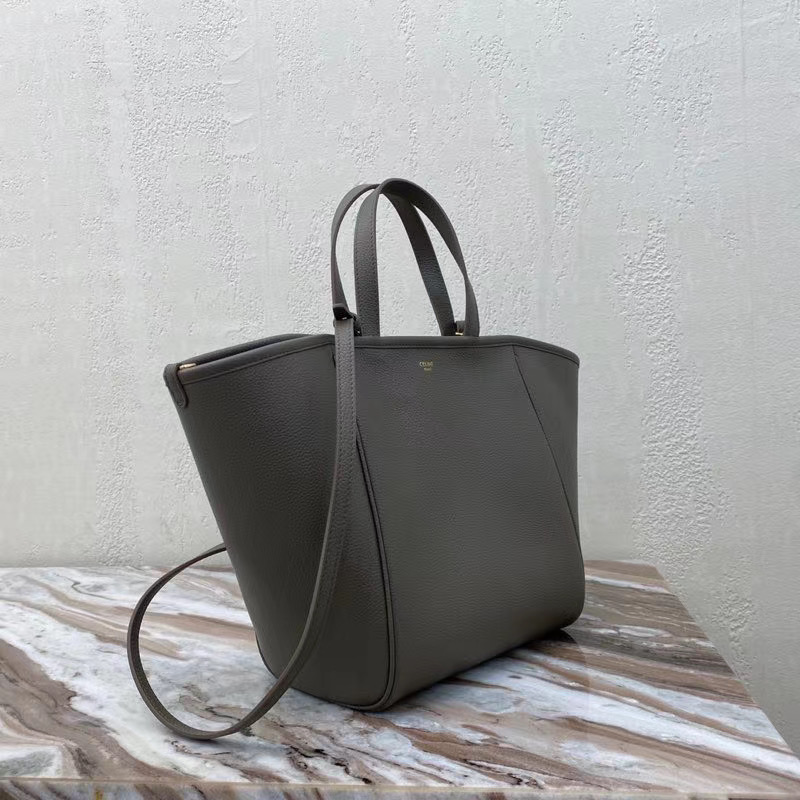 Celine LARGE SOFT BAG IN SUPPLE GRAINED CALFSKIN 55825 gray