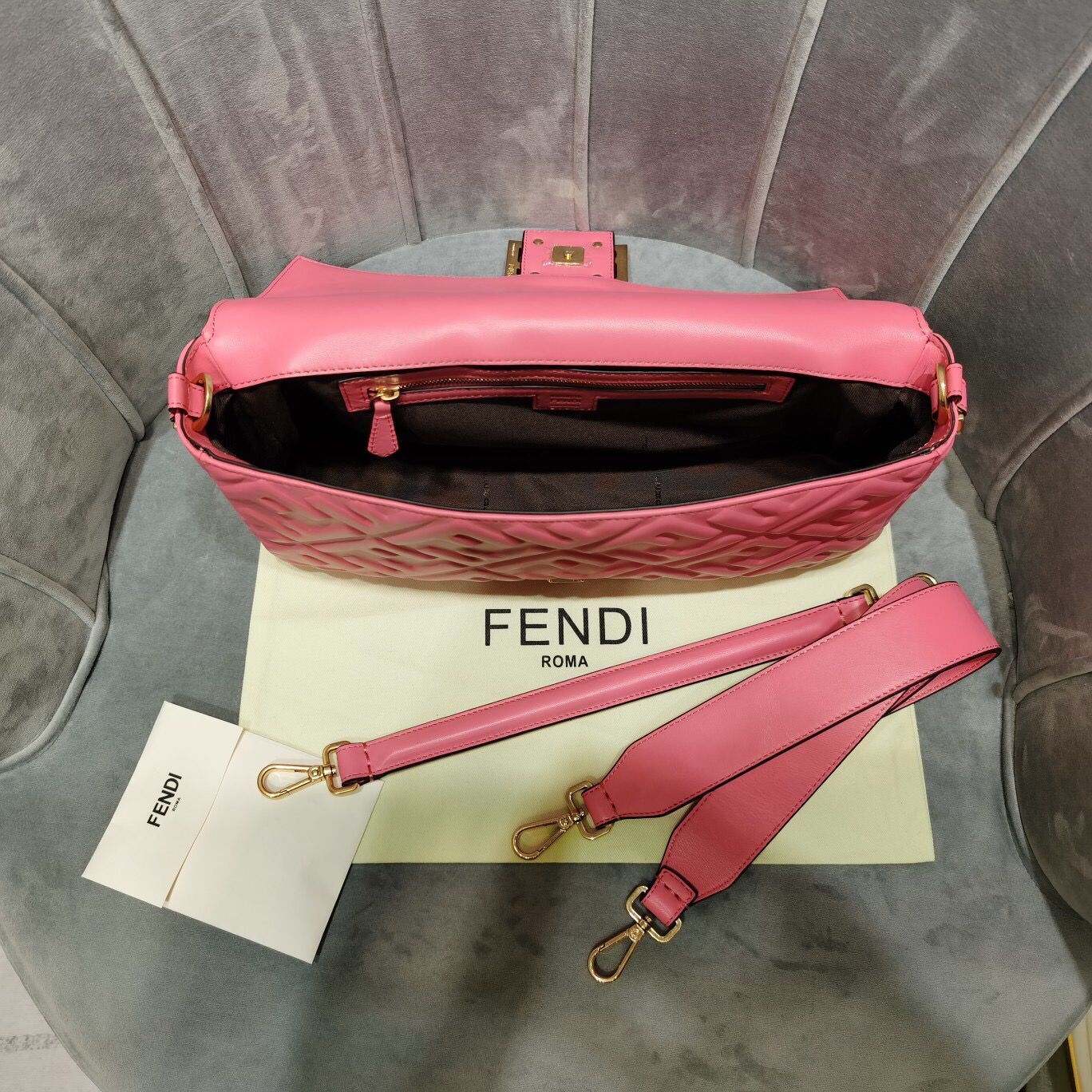 FENDI BAGUETTE  Shoulder Bag 8BS017 rose