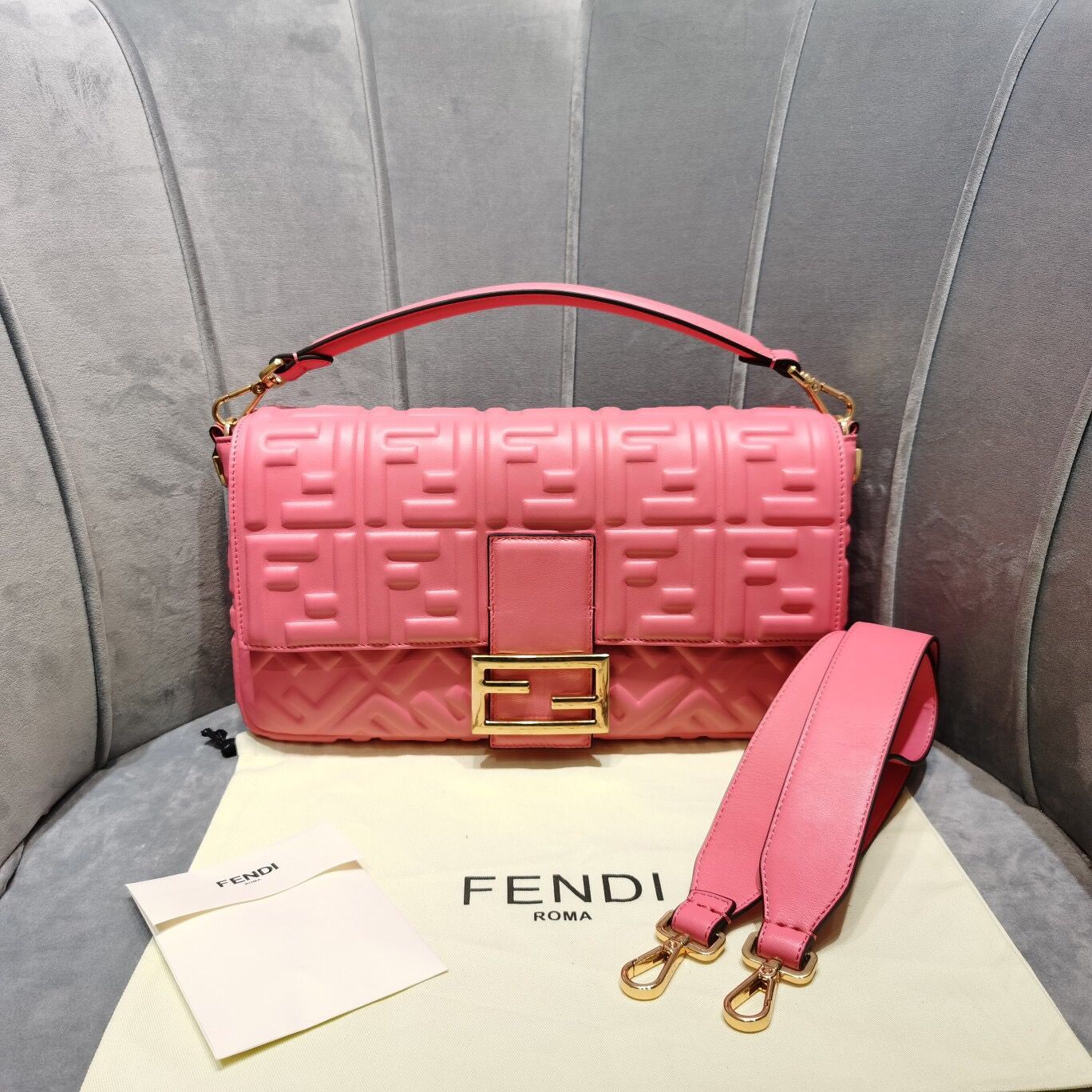 FENDI BAGUETTE  Shoulder Bag 8BS017 rose