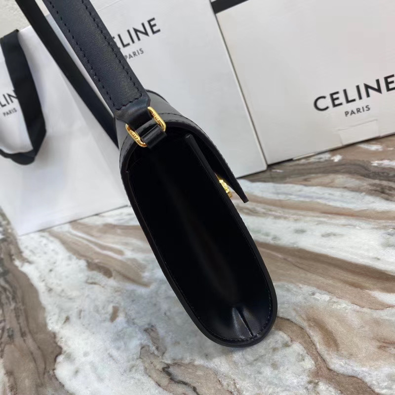 Celine TEEN TRIOMPHE BAG IN SHINY CALFSKIN 195263 black