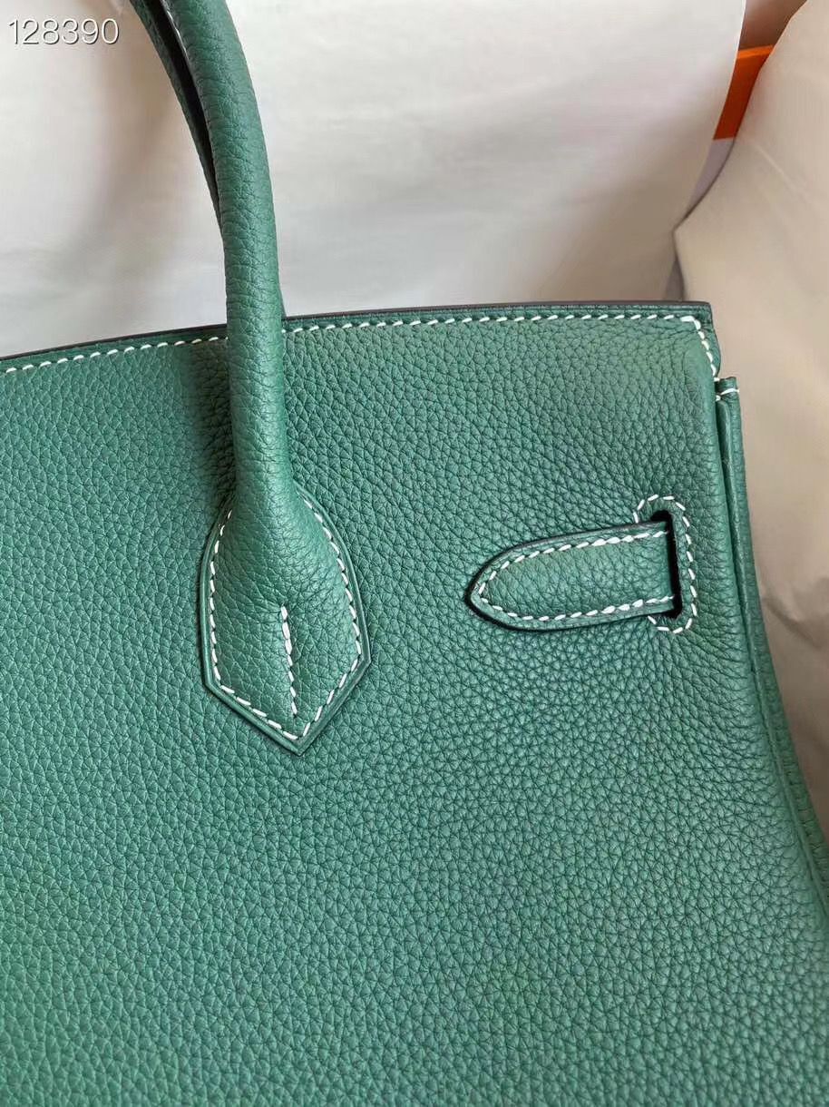 Hermes Birkin Bag Original Togo Leather 17825 Green