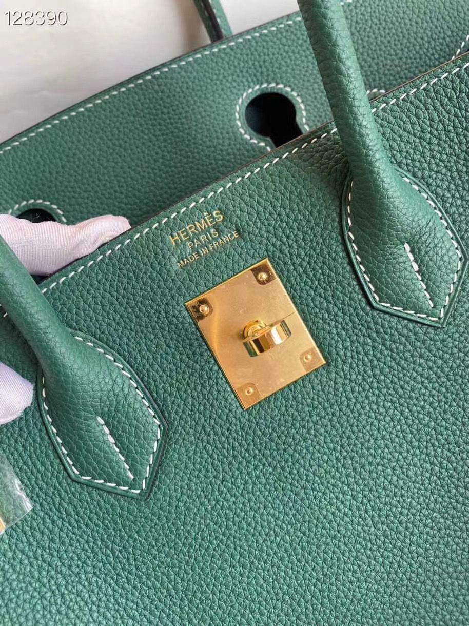 Hermes Birkin Bag Original Togo Leather 17825 Green