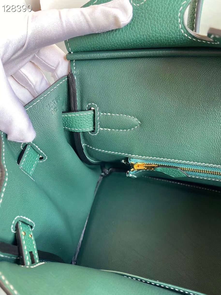 Hermes Birkin Bag Original Togo Leather 17825 Green
