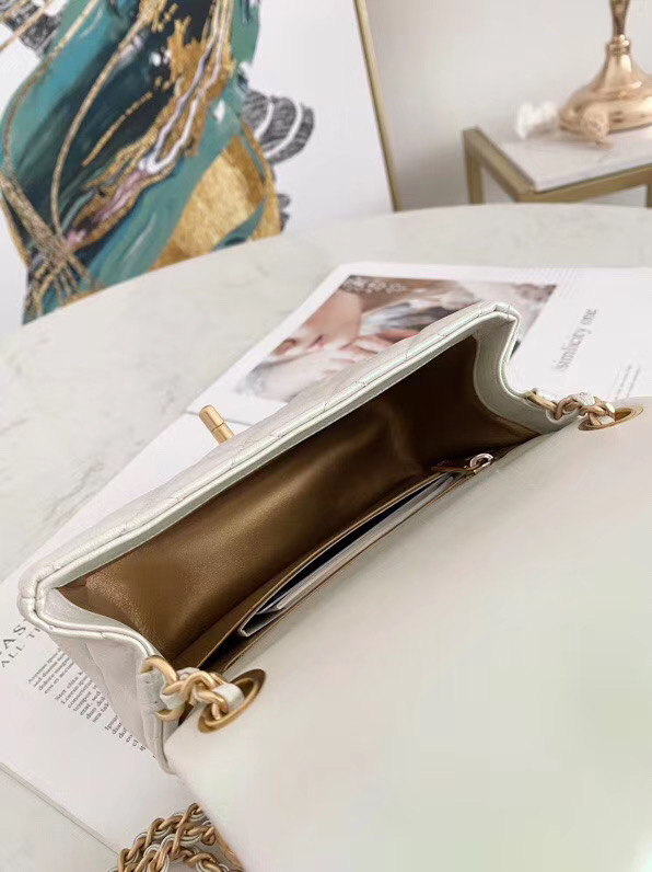 chanel flap bag Iridescent Calfskin&Gold-Tone AS1115