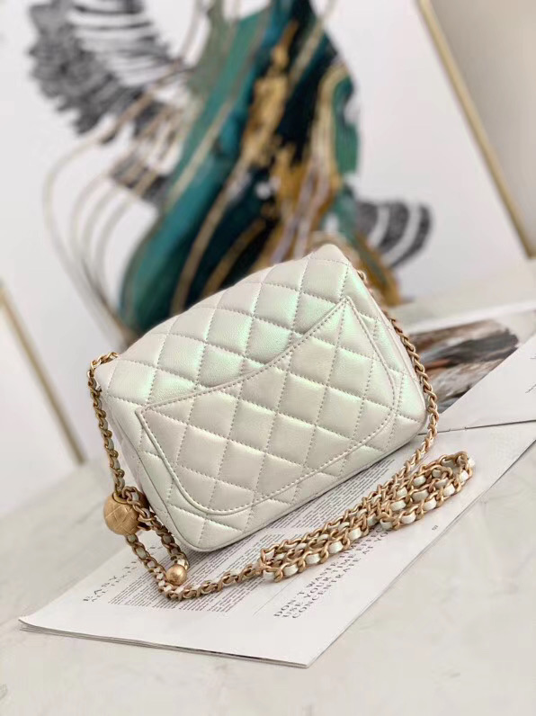 chanel flap bag Iridescent Calfskin&Gold-Tone AS1115