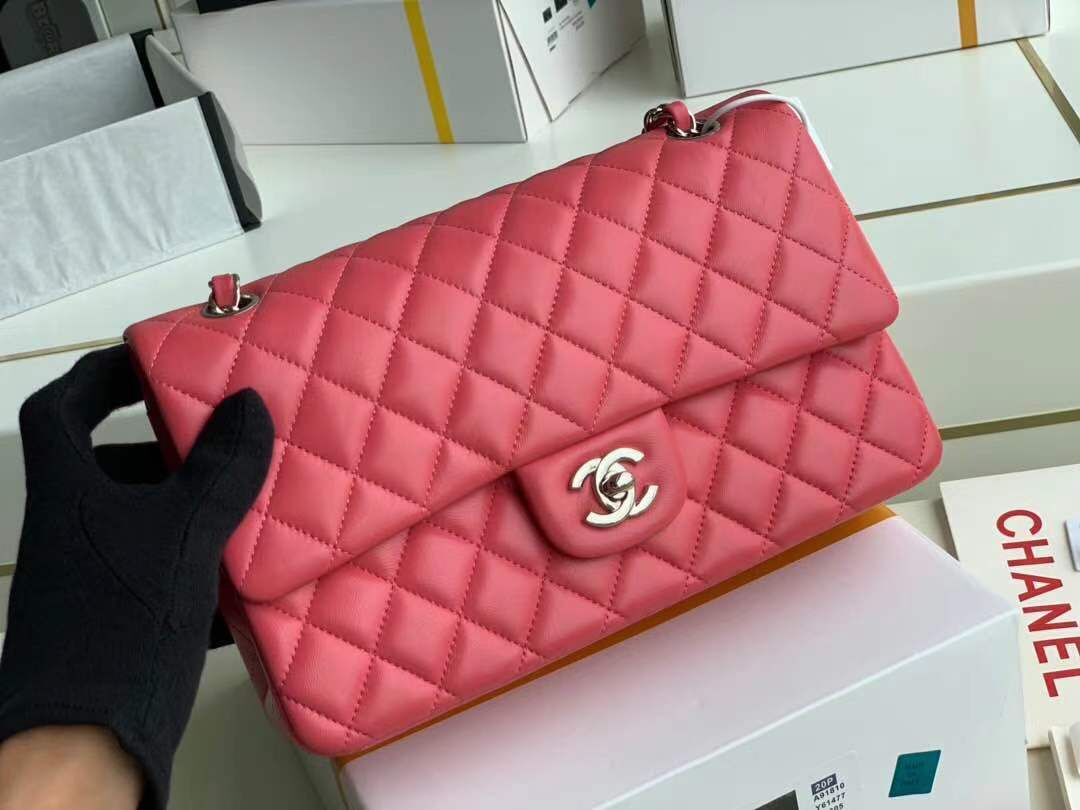 Chanel Flap Shoulder Bag Original Sheepskin leather A1112 pink