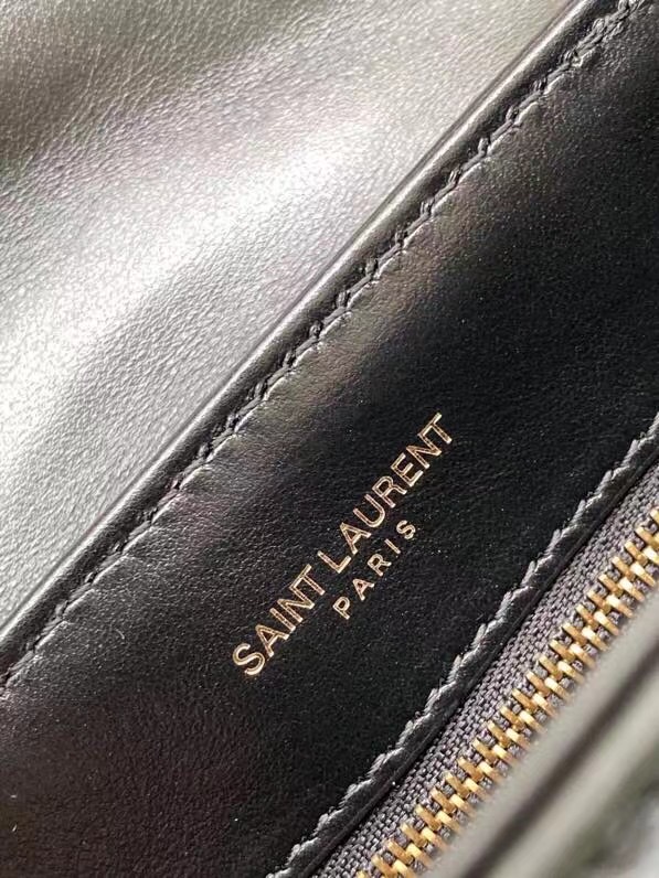 SAINT LAURENT LOULOU SMALL IN MATELASSE Y LEATHER 467072 black&BRONZE METAL HARDWARE