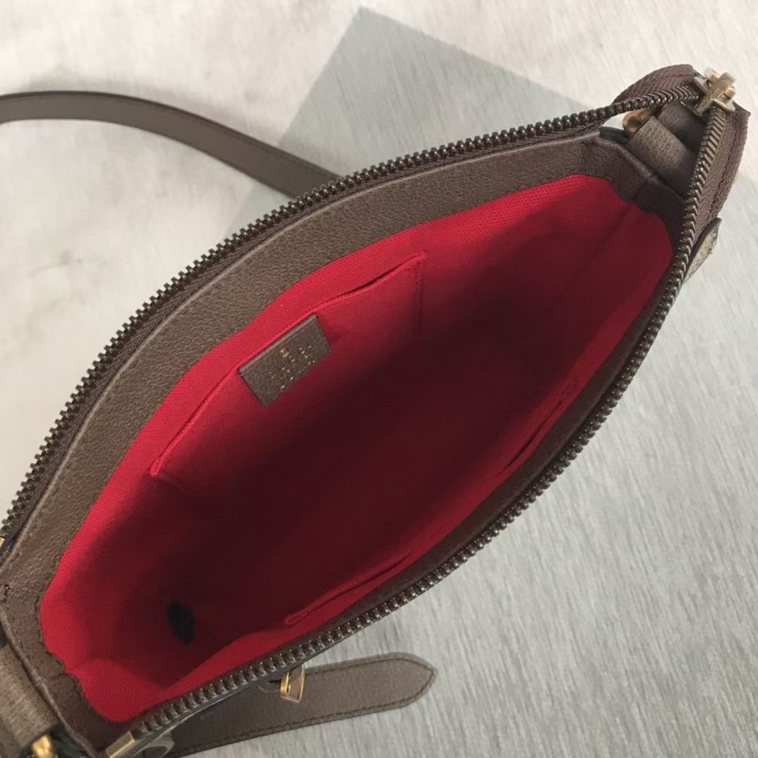 Gucci GG Supreme canvas shoulder bag 645054 brown