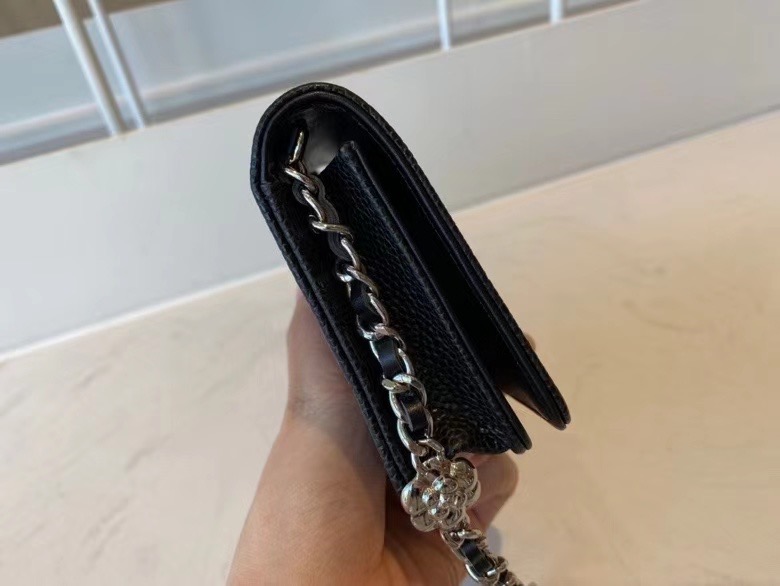 chanel classic clutch with chain Lambskin & Gold-Tone Metal AP3318 black