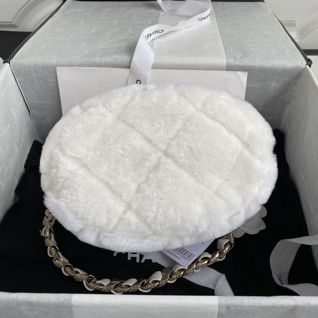 Chanel bucket bag AS2257 white