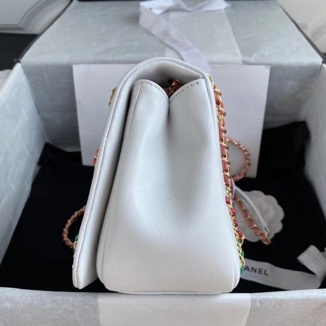 Chanel flap bag AS2383 White & Multicolor