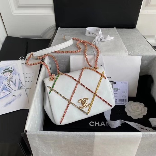 Chanel flap bag AS2382 White & Multicolor