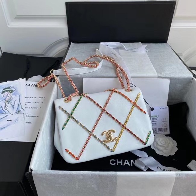 Chanel flap bag AS2383 White & Multicolor