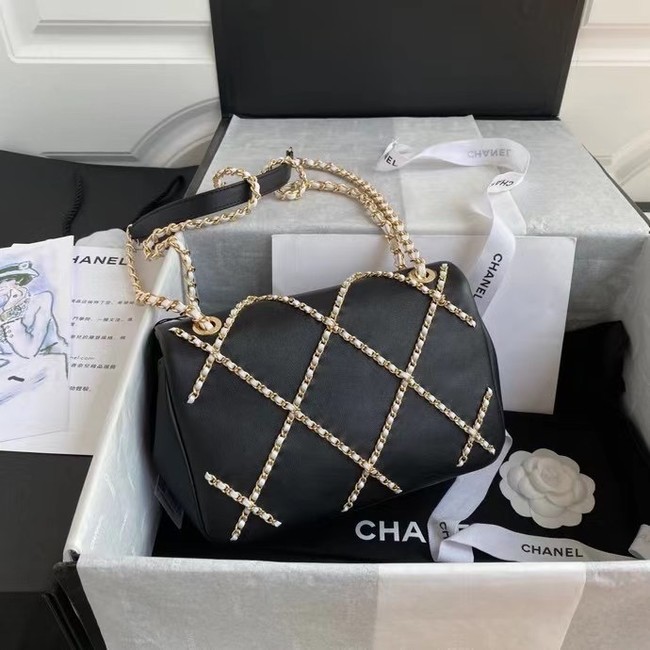 Chanel flap bag AS2383 black & White