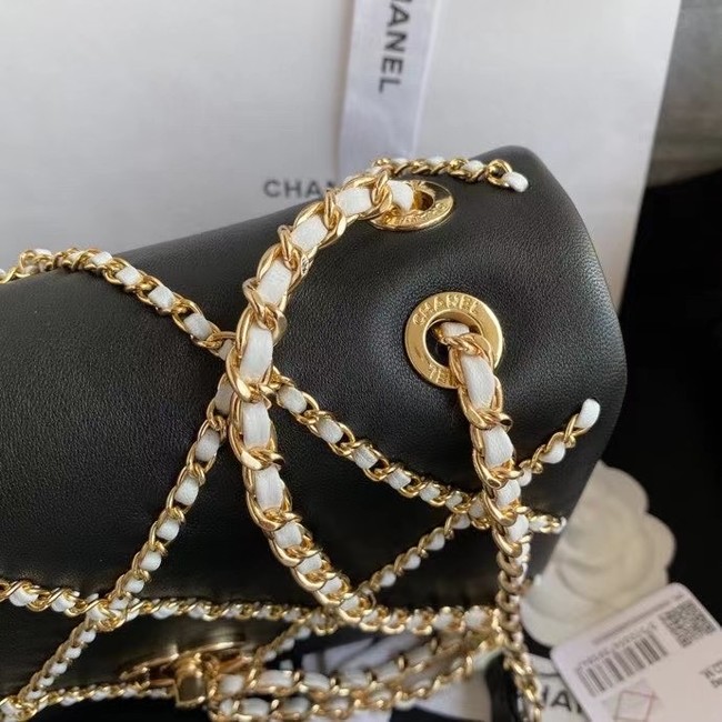 Chanel flap bag AS2383 black & White
