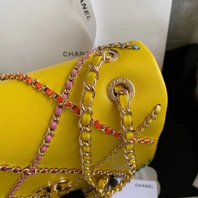 Chanel flap bag AS2383 yellow & Multicolor